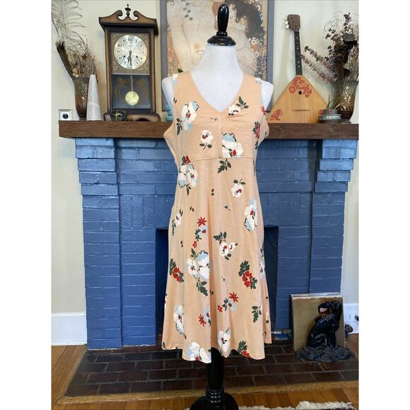 Toad&Co Dresses & Skirts - Toad & Co M Rosemarie Tank Dress Pink Floral Daisy Organic Cotton Tencel Hiking